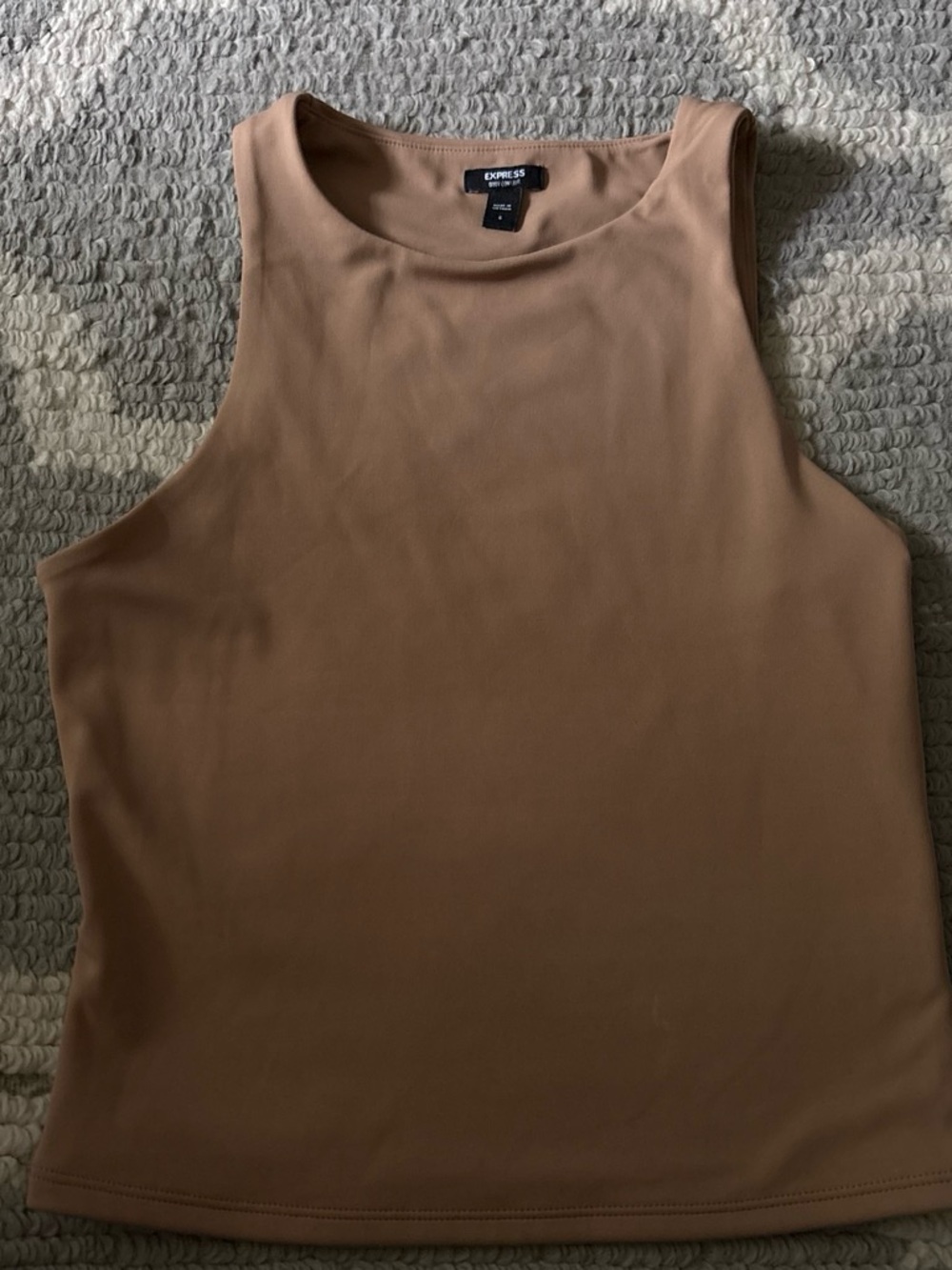 Express Sleeveless Tank Top in Camel Brown